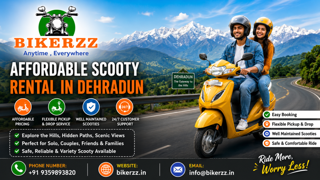Affordable Scooty Rental in Dehradun for Tourists